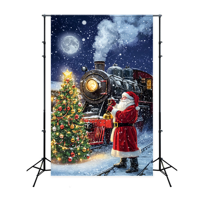 Toile de fond Noël Merveilleux Voyage Hivernal MRR7-90