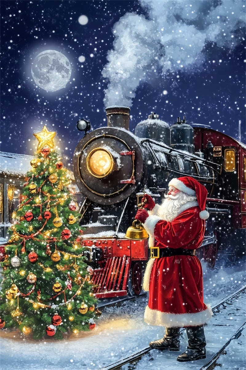 Toile de fond Noël Merveilleux Voyage Hivernal MRR7-90