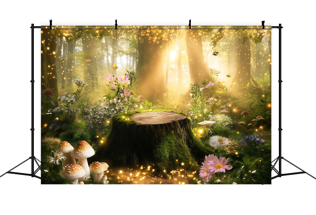 Toile de fond Photo Forêt Fantaisie Prairie Fée Rayon Soleil MRR7-94