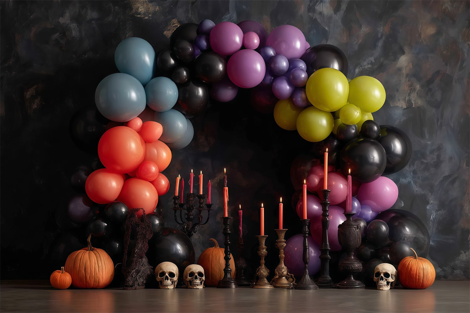 Toile halloween Arche Ballons Colorés Halloween MRR8-1