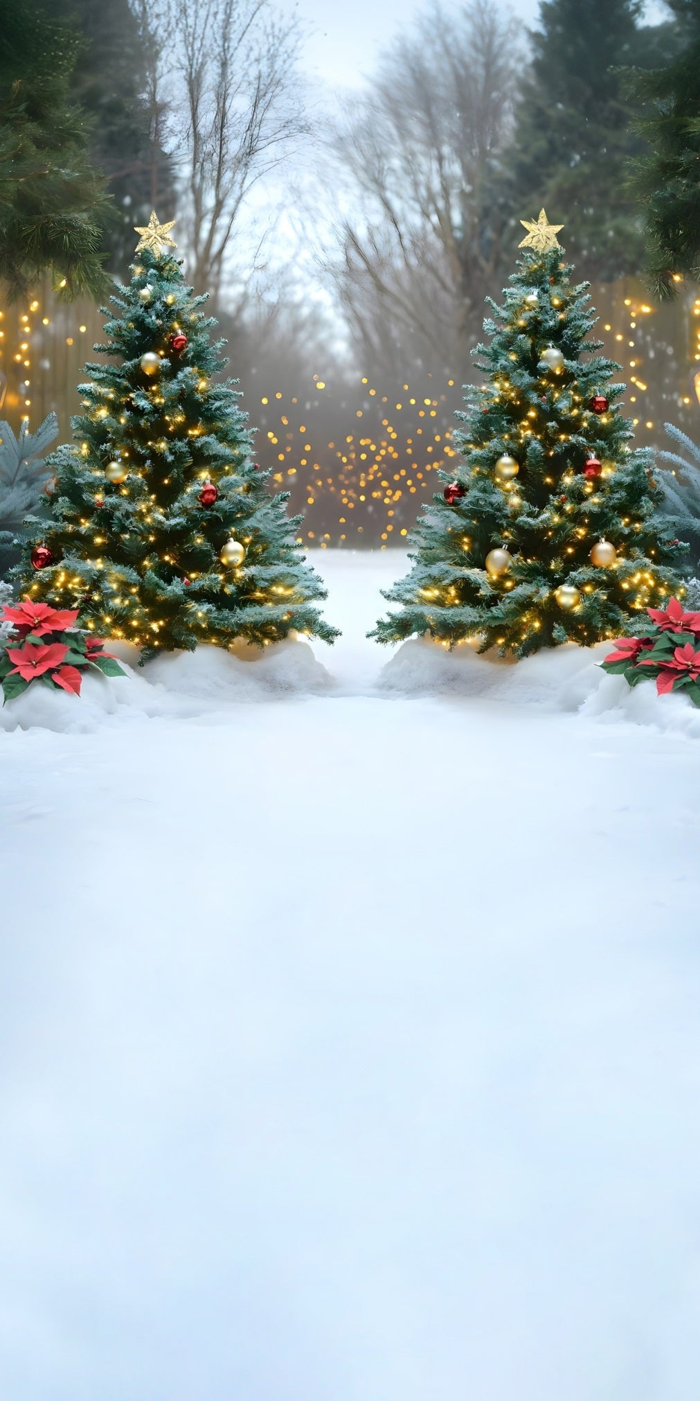 Toile de fond Noël Sapin Doré Étincelant Haute Résolution MRR8-129