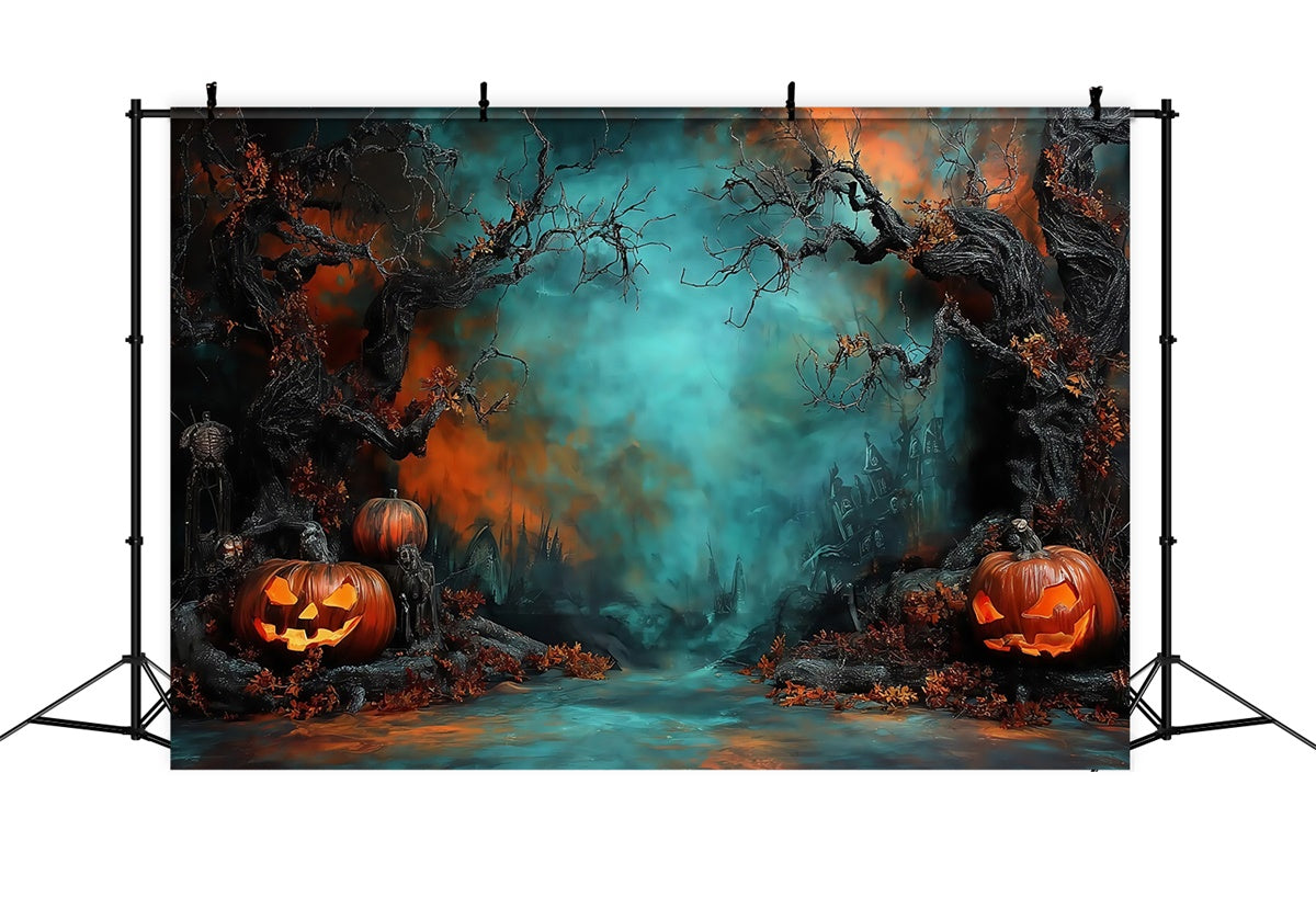 Fond halloween photo Forêt Effrayante Photo Halloween MRR8-2