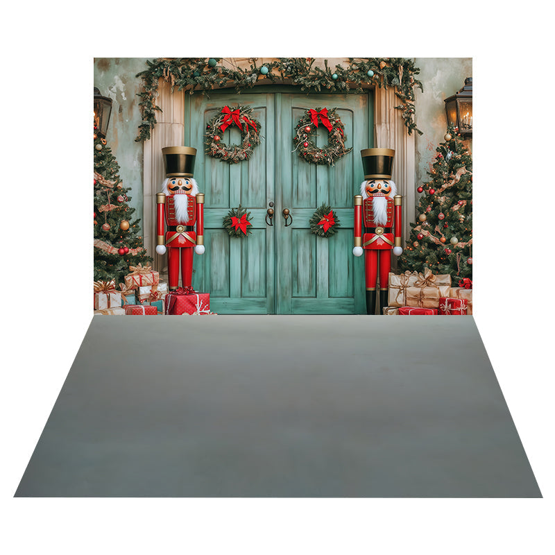 Toile de fond Entrée de Noël Casse-Noisette + Sol Gris Nuageux MRR8-207