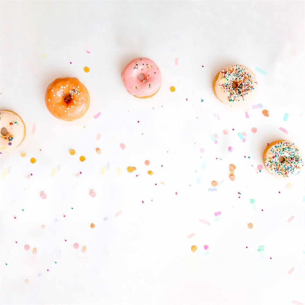 Toiles de fond Smash Cake Donuts Colorés Confettis Sucrés MRR8-267