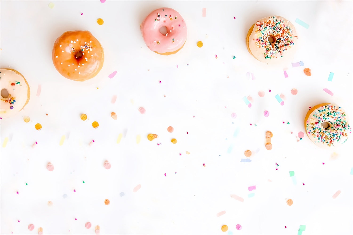 Toiles de fond Smash Cake Donuts Colorés Confettis Sucrés MRR8-267