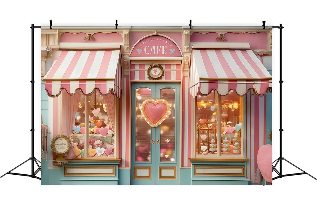 Toile de fond Saint-Valentin Vitrine Confiserie Décor MRR8-273