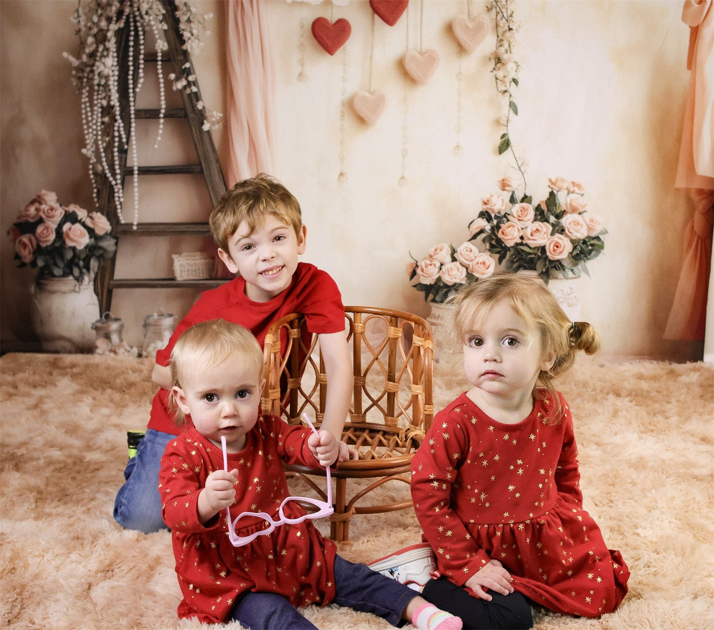 Toile de fond Saint-Valentin Cœur Floral Romantique Photo MRR8-274