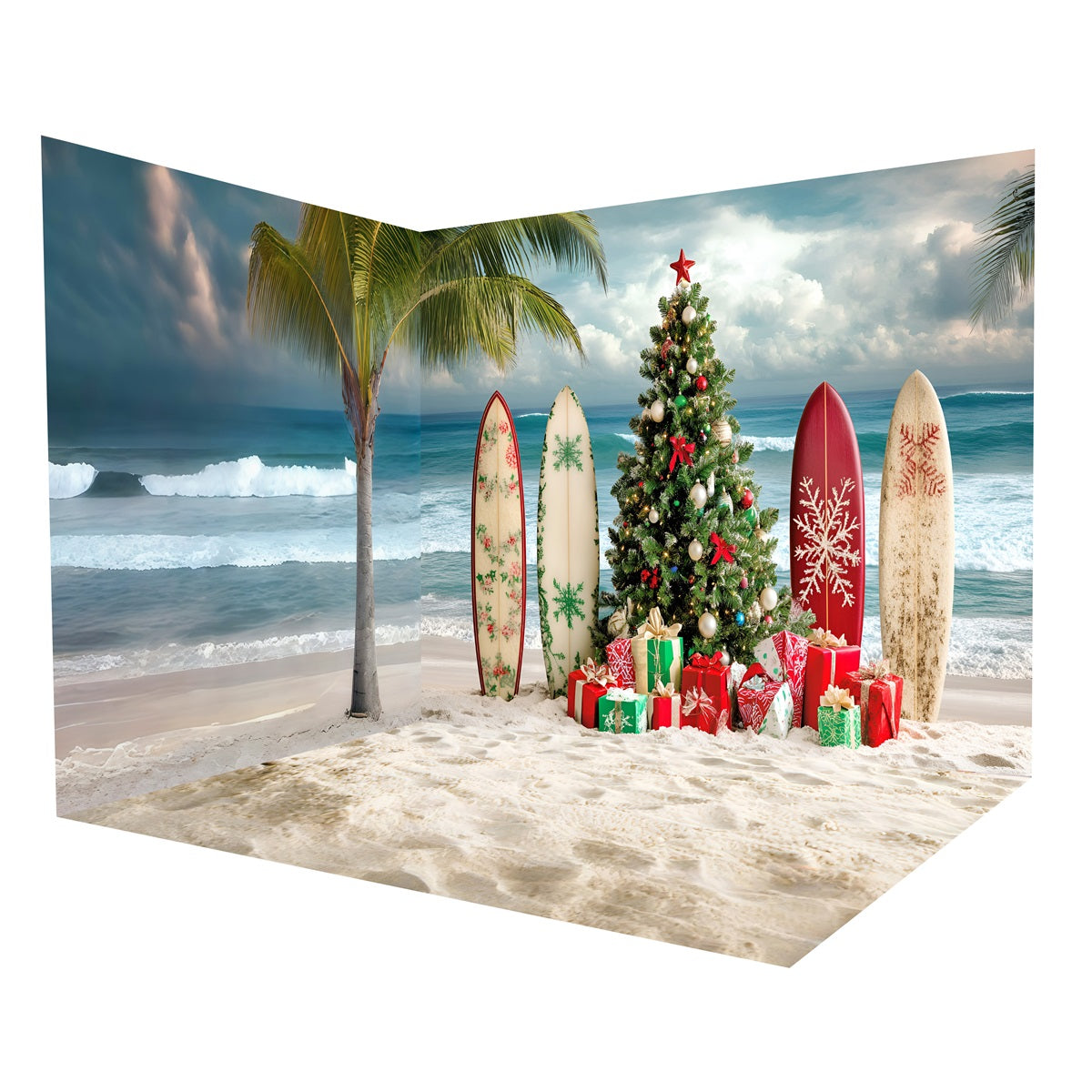 Ensemble de Salle Noël Mer Tropicale Plage MRR8-284