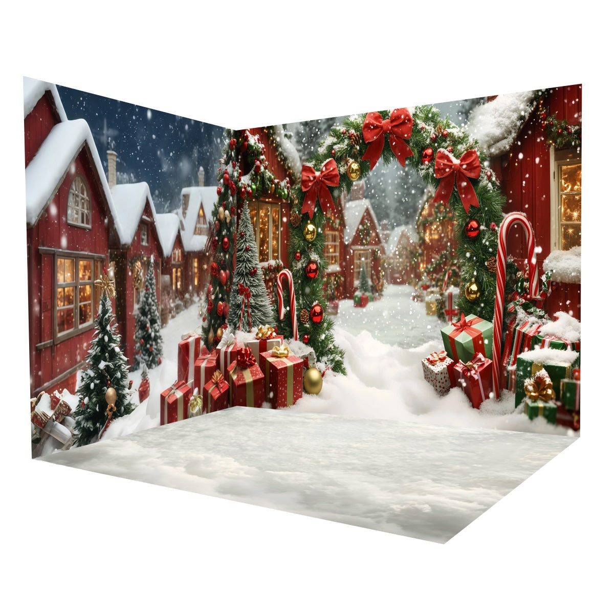 Ensemble de Salle Noël Village Enneigé MRR8-291