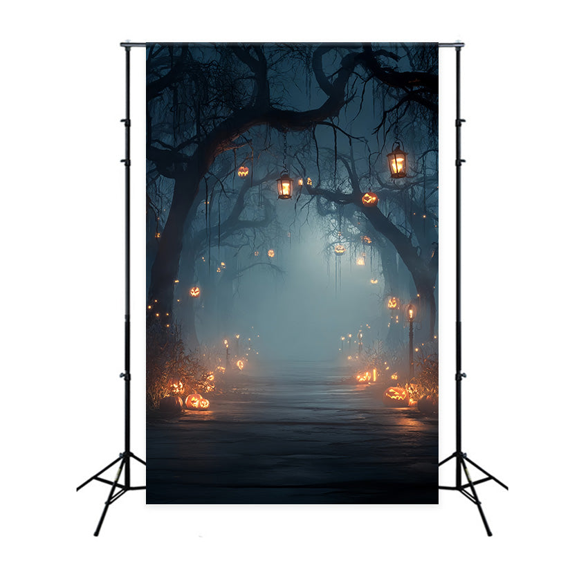 Fond halloween photo Forêt Sombre Lumières Faibles MRR8-34
