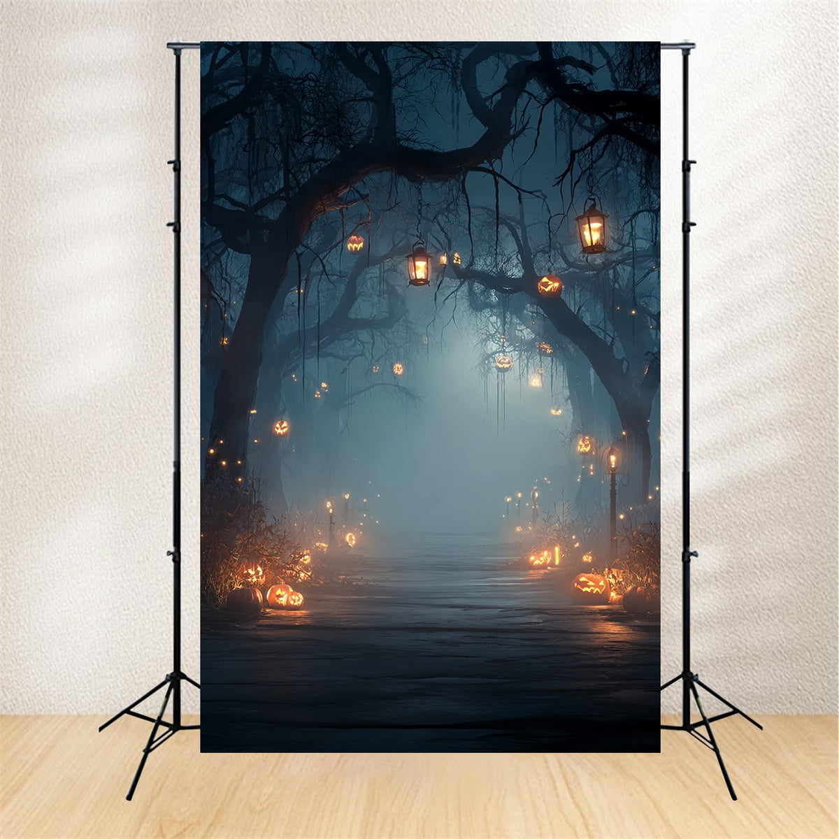 Fond halloween photo Forêt Sombre Lumières Faibles MRR8-34