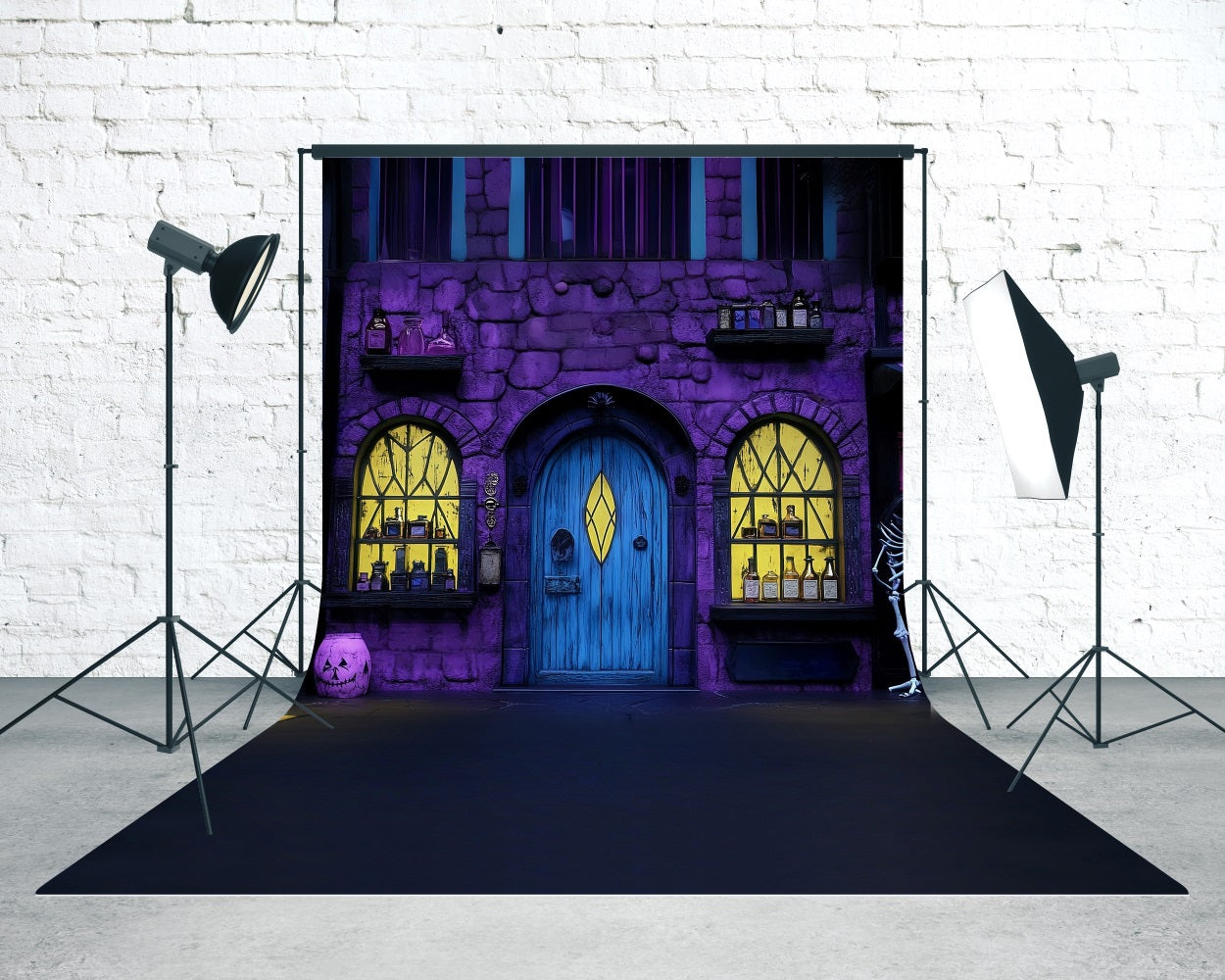 Toile de fond Sweep Halloween Boutique de Potions Magiques Violette MRR8-41