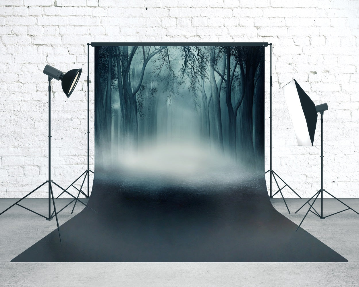 Toile de fond Sweep Halloween Terrifiant Forêt Morte Brumeuse MRR8-60