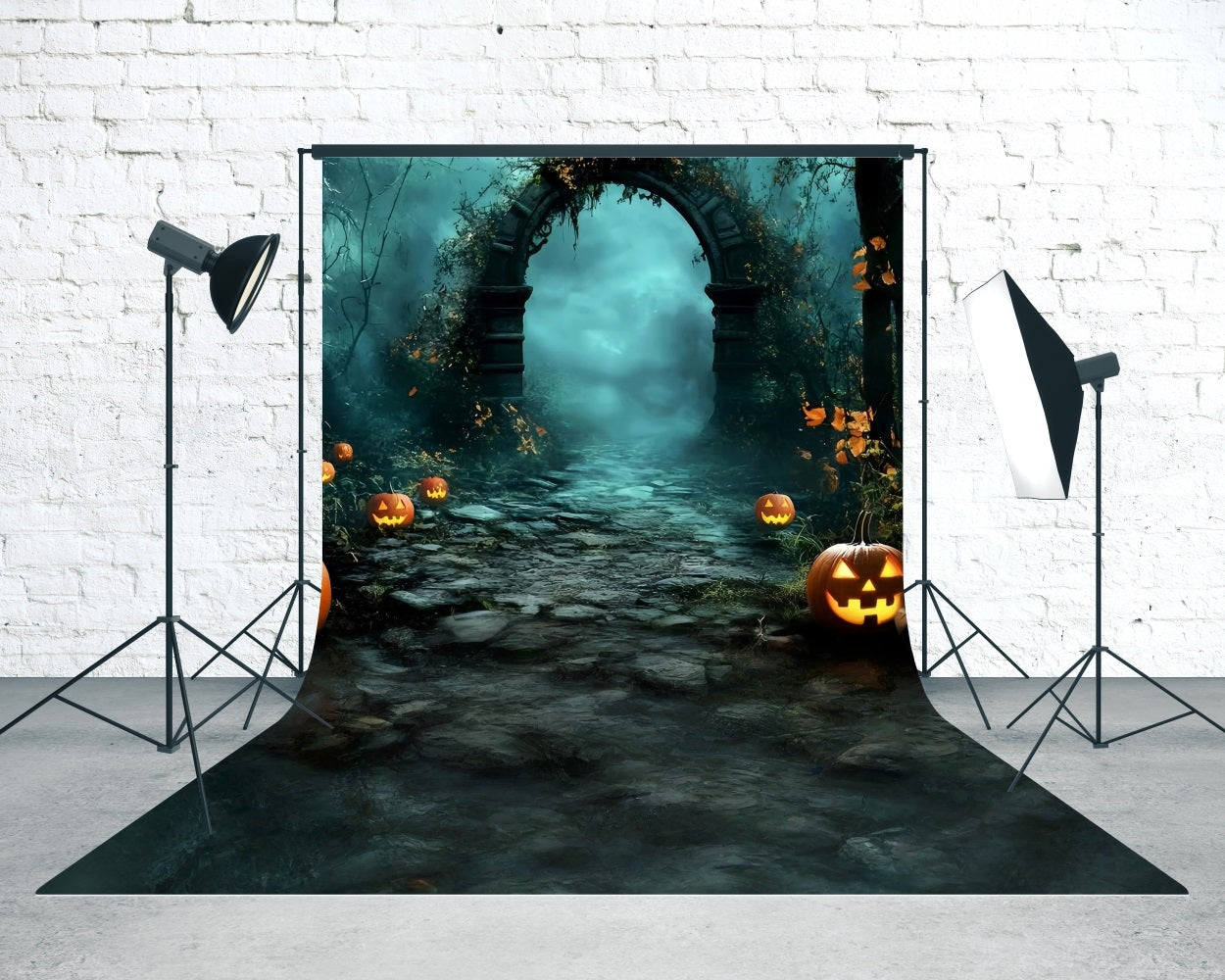 Toile de fond Sweep Halloween Idées Arches Couverte de Vignes Brume MRR8-61