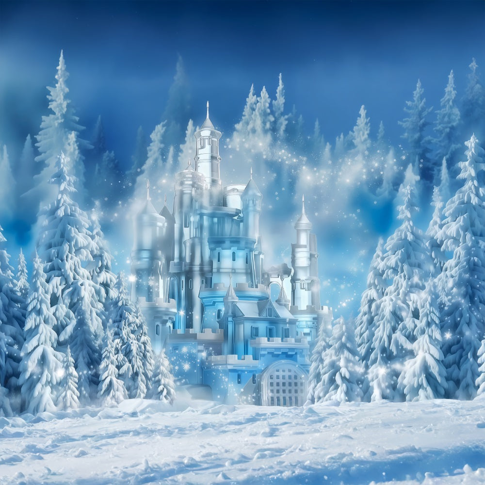 Toile de fond Hiver Château de Glace Conte de Fées MRR9-10