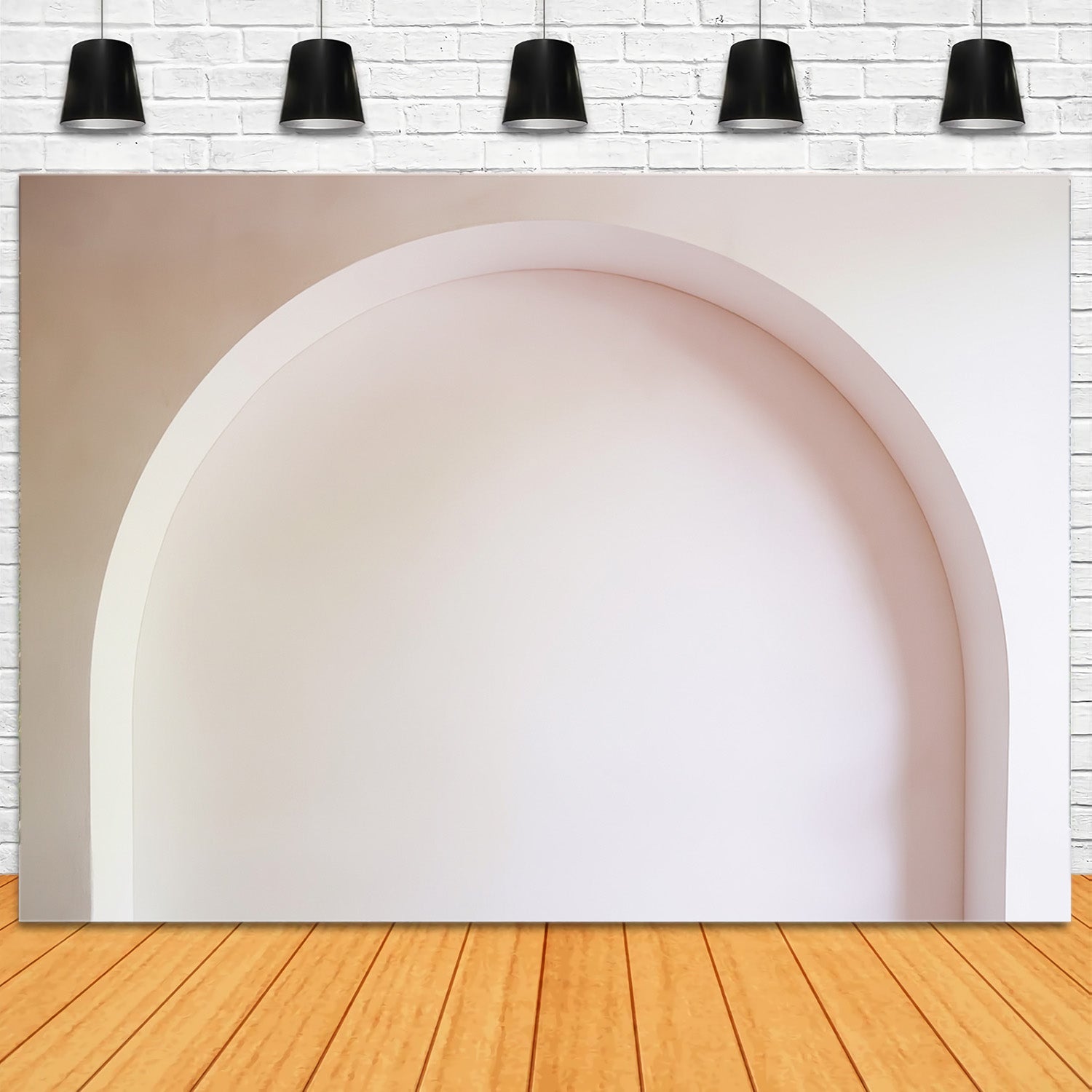 Toile de fond Bohème Arc Minimaliste Blanc Doux Cadre Bohémien MRR9-109