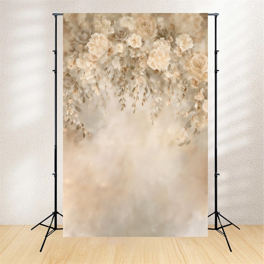 Toile de fond Vintage Cascade Florale Suspendue Beige Photo Classique MRR9-115