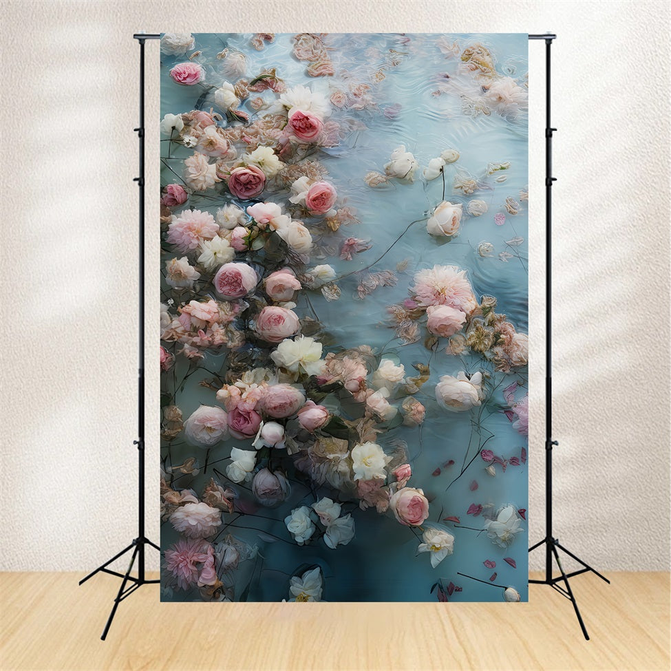 Toile de fond Floral Jardin Flottant Romantique Roses Fleurs Photo MRR9-121