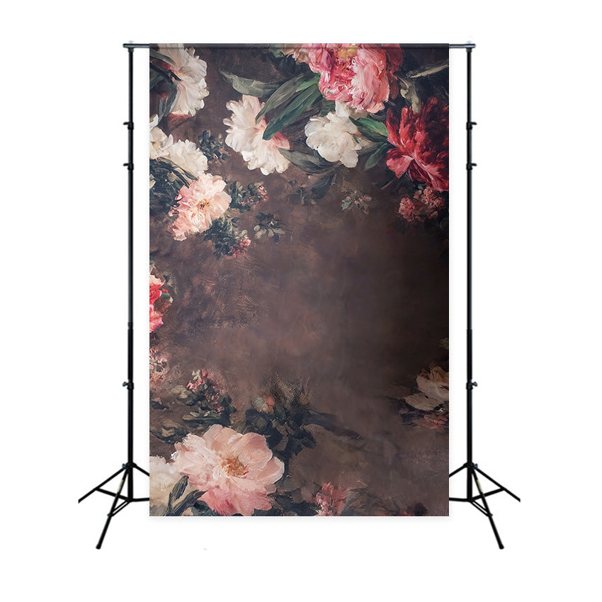 Toile de fond Floral Élégance Florale Peinte Vintage Fleurs Photo MRR9-122