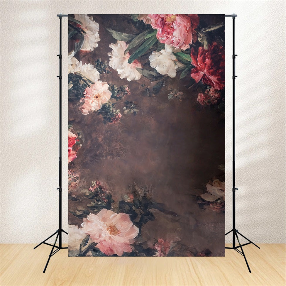 Toile de fond Floral Élégance Florale Peinte Vintage Fleurs Photo MRR9-122
