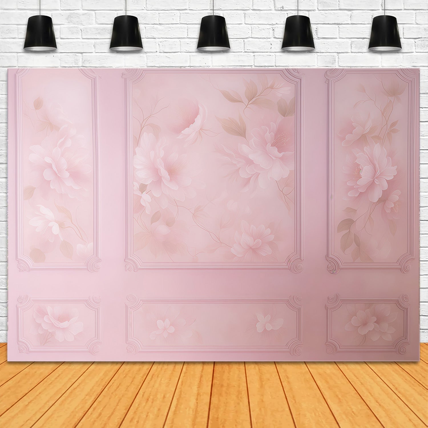 Toile de fond Vintage Mur Panneaux Élégants Fleurs Roses Vintage MRR9-134