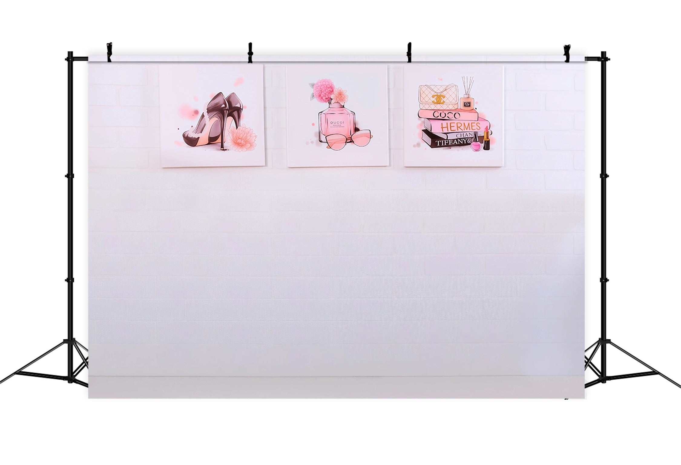 Toile de fond Mode Talons Parfum Livres Déco Bébé MRR9-21