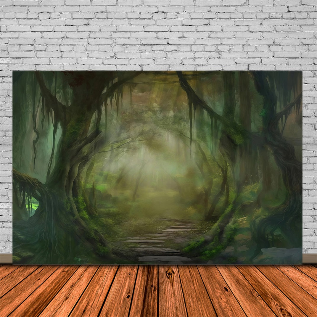 Toile de fond Forêt Enchantée Allée Brumeuse MRR9-22