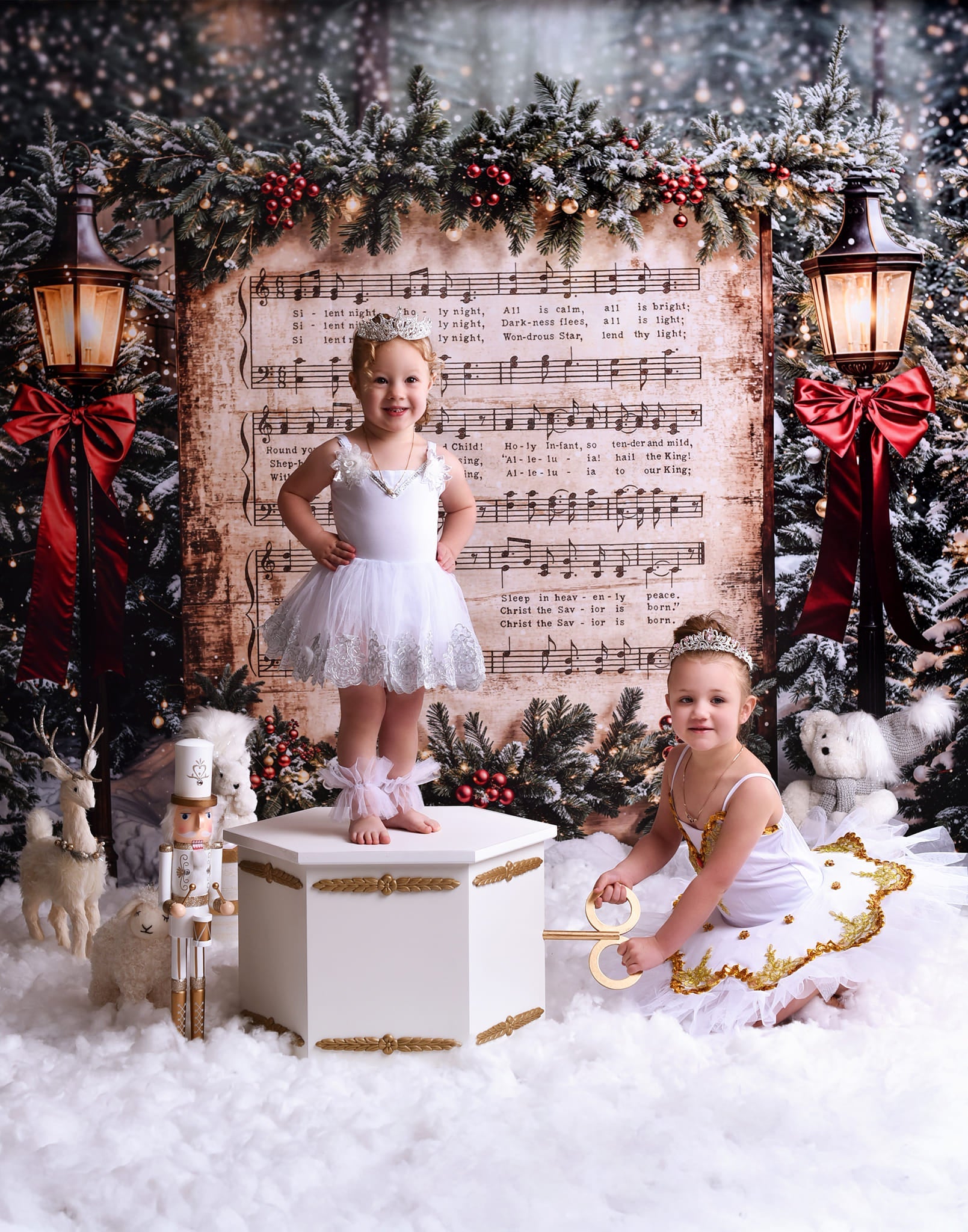 Toile de fond Noël Chant de Noël Neige Joy To The World MRR9-24