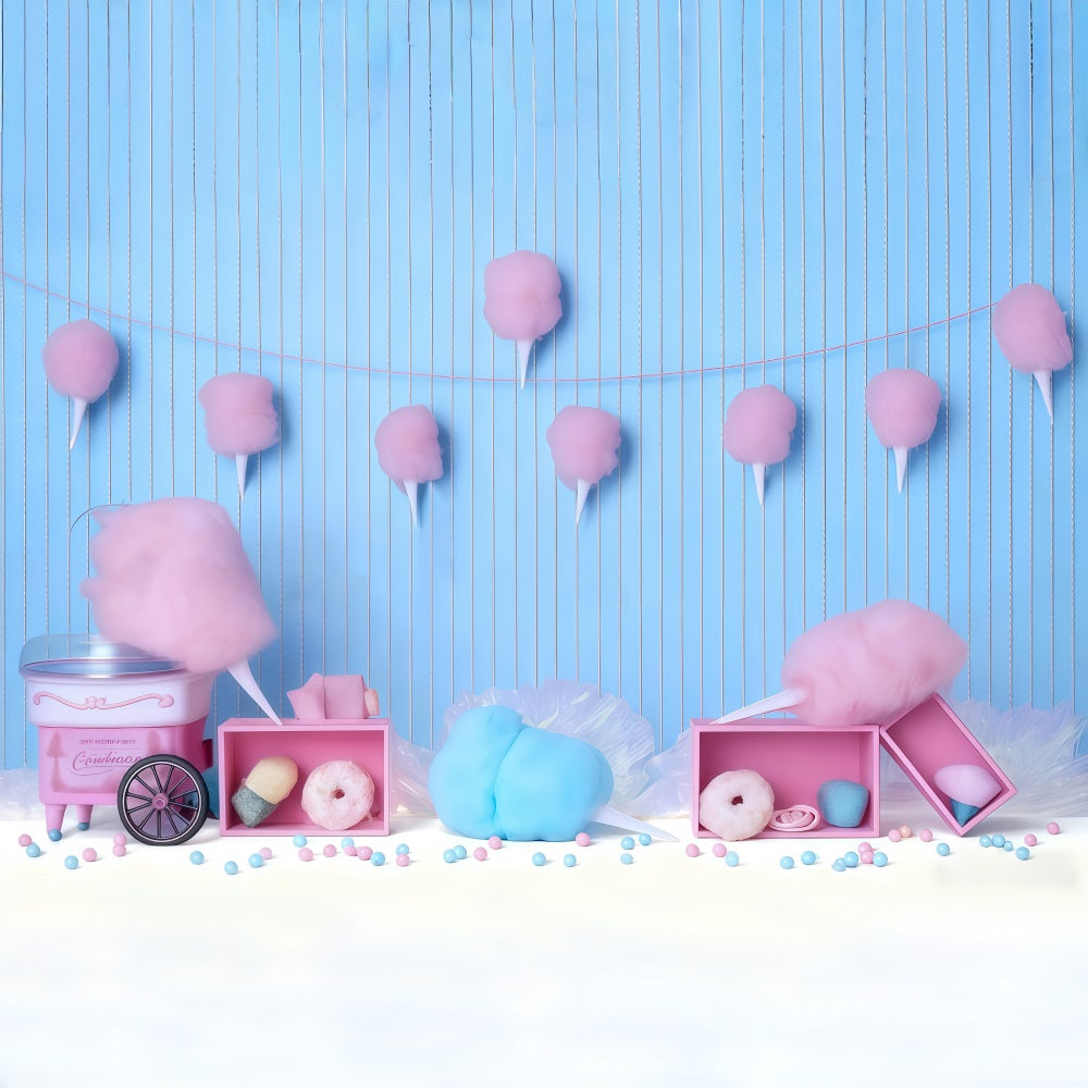 Toile de fond Smash Cake Photographie Barbe à Papa Carnaval Anniversaire MRR9-41