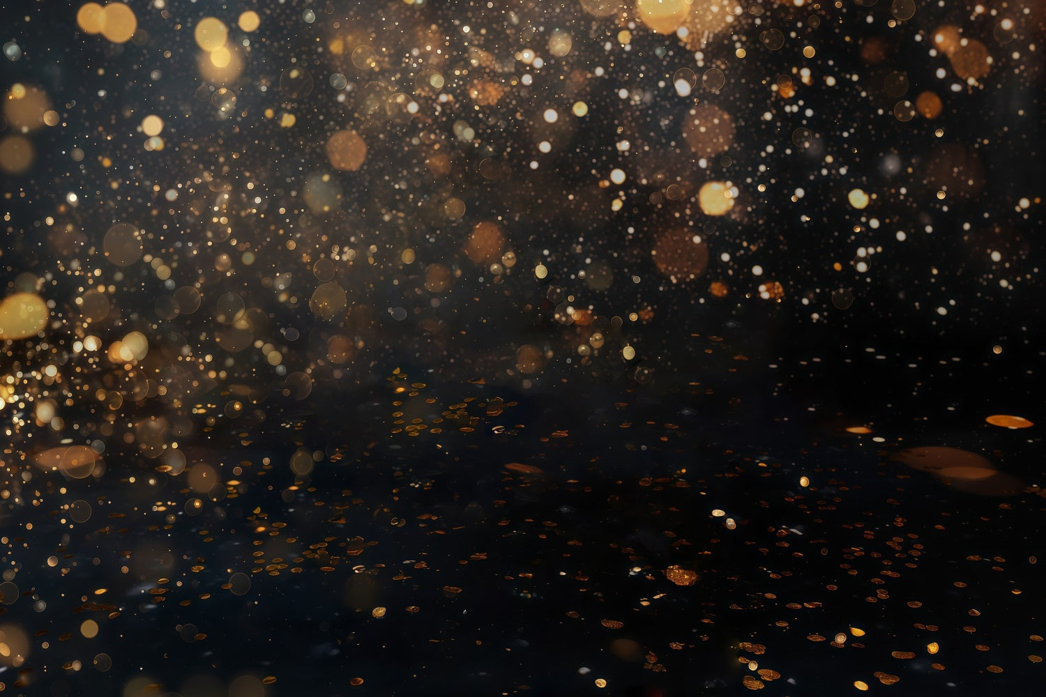 Toile de fond Bokeh Paillettes Dorées Étincelantes Lumières MRR9-54