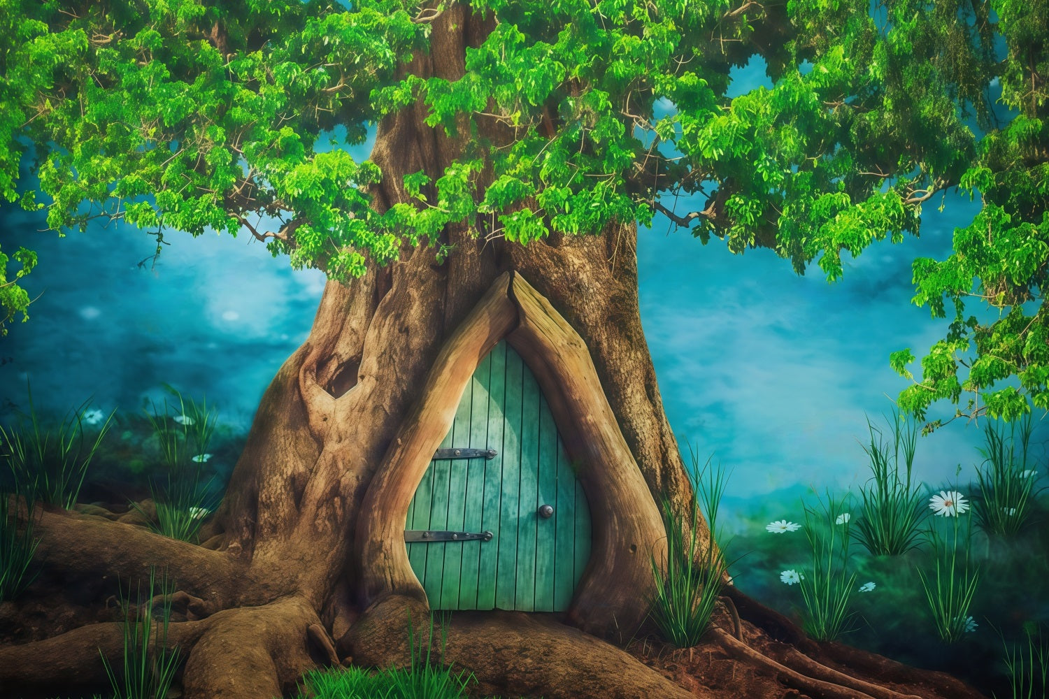 Toile de fond Forêt Tronc Enchanté Porte Nouveau-Né Photographie MRR9-72