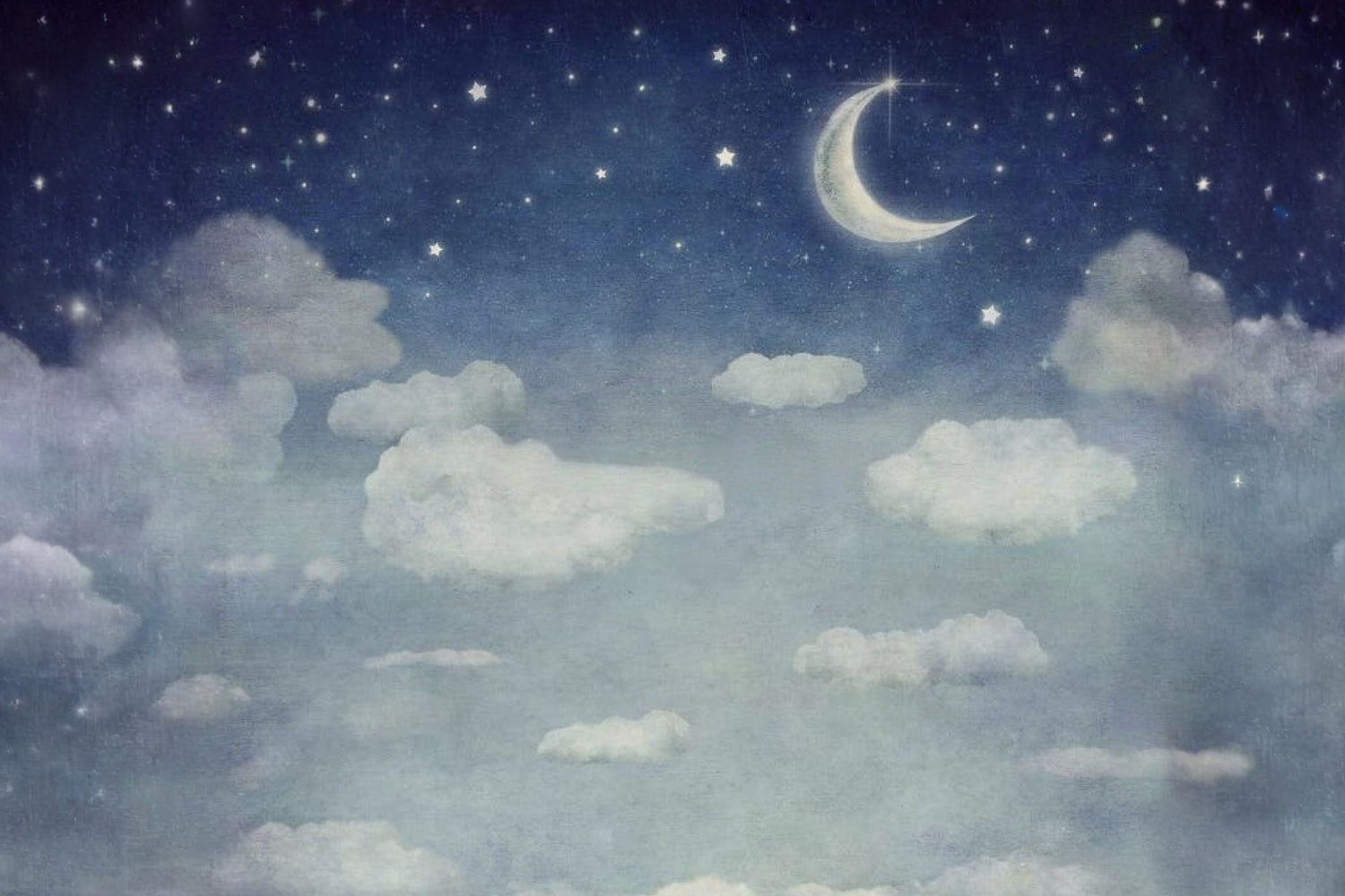 Toile de fond Nuages Ciel Étoilé au Clair de Lune Nuages Rêveurs Ciel MRR9-95