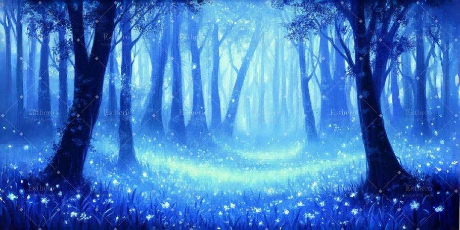 Fond de Scène Forêt Magique Nocturne CSH59-T38