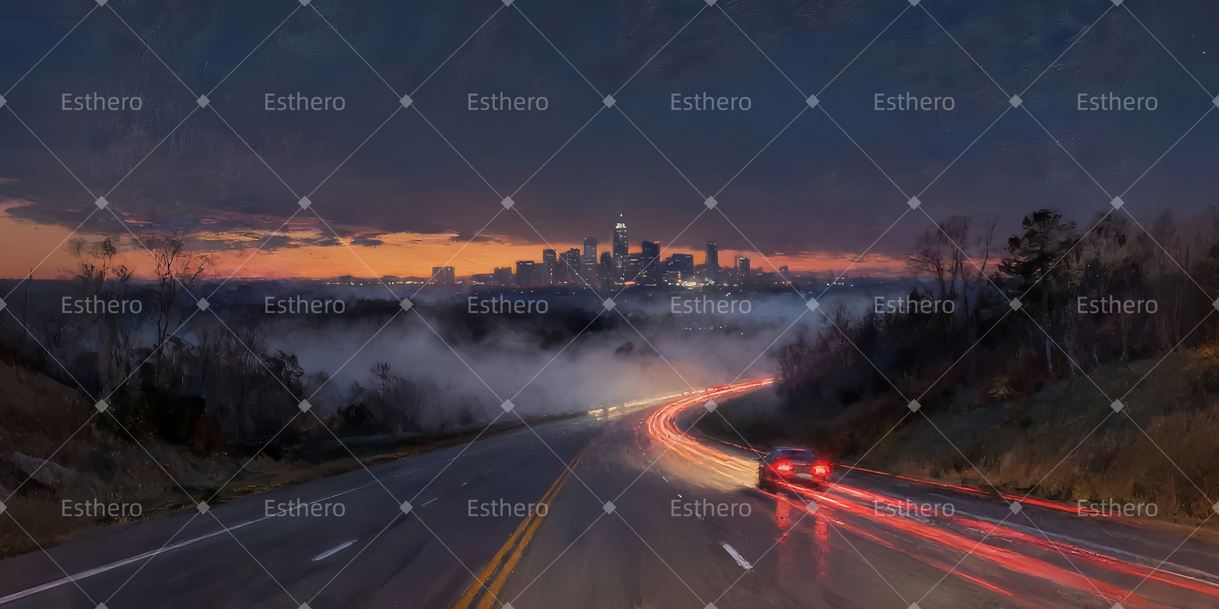 Toile de fond au Théâtre Autoroute Nocturne LXX510-T2