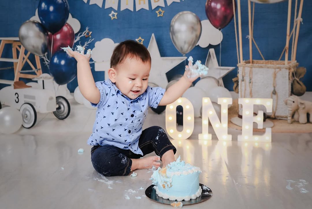 Enfants Joyeux 1er Anniversaire Fête Toile de Fond SH-759