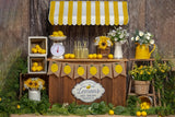 Toile de fond pour stand de vente de citrons à la planche d'été RR3-24