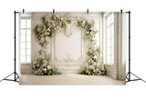 Esthero Toile de fond arche florale blanche vintage RR4-24
