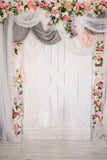 Esthero Toile de fond panneau bois thème mariage fleuri RR4-37