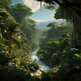 Esthero Toile de fond pour le thème de la forêt tropicale mystique RR4-42