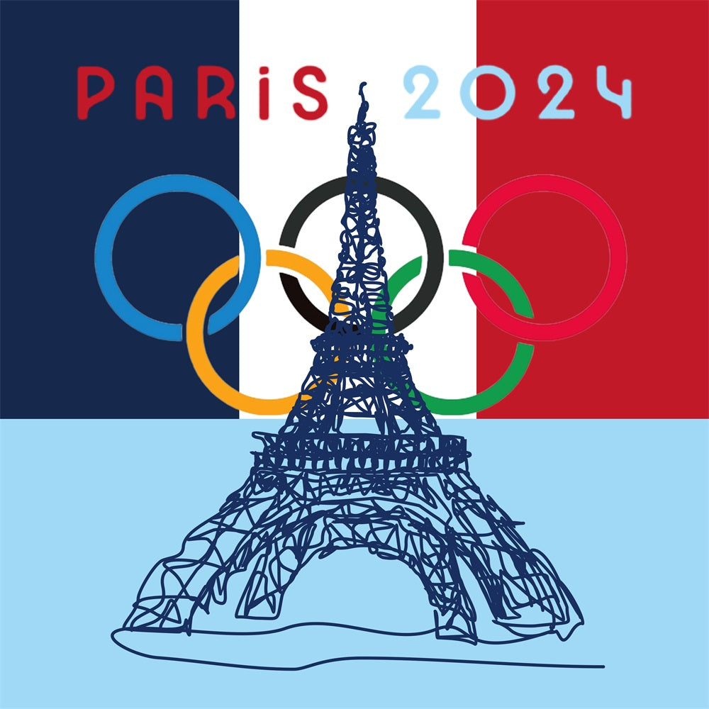 Toile de fond pour pylône des Jeux olympiques de Paris 2024 RR6-22