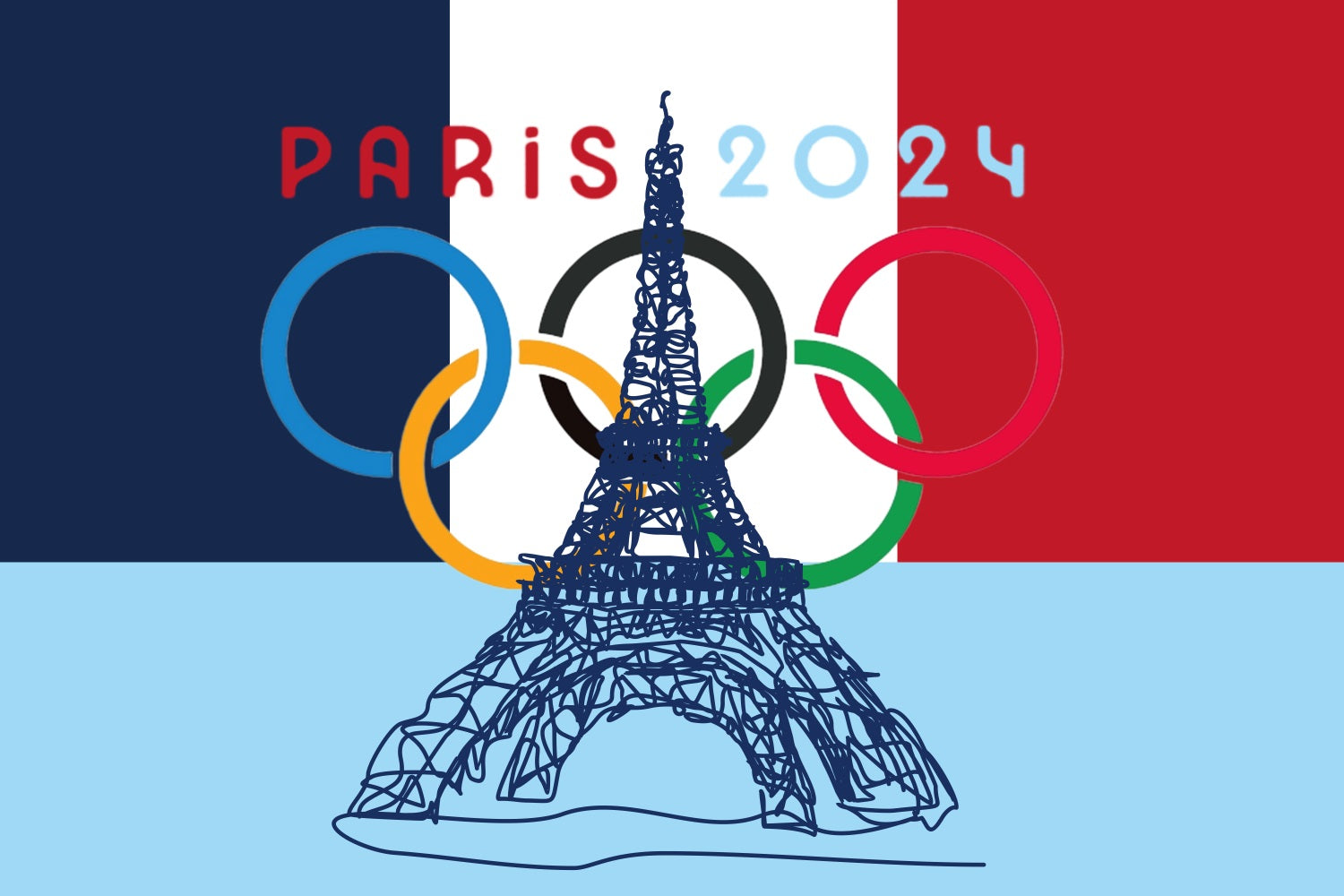 Toile de fond pour pylône des Jeux olympiques de Paris 2024 RR6-22