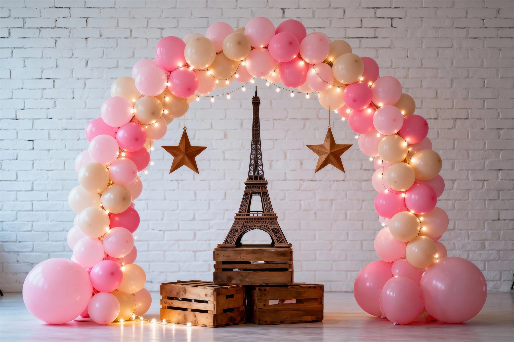 Toile de fond Paris Arche Ballons Présentation Romantique RR61-37