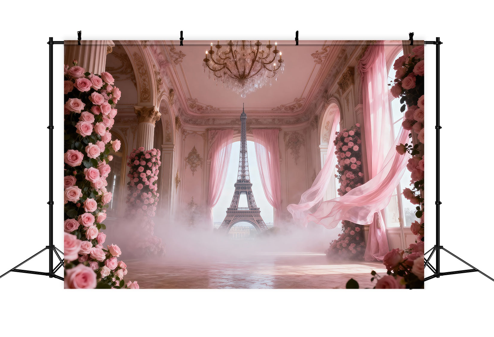Fond Photo Paris Salle Palais Blush Roses RR61-44