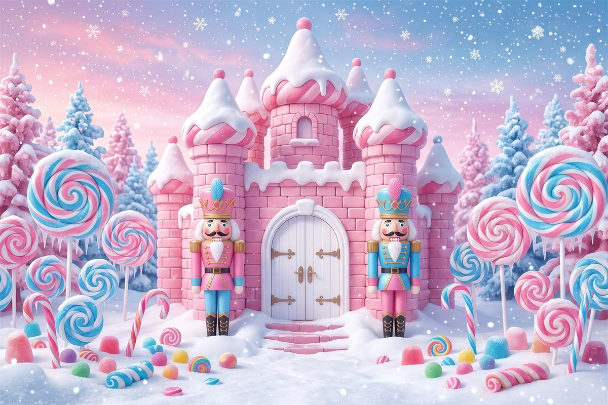 Fond Casse-Noisette Pays Des Douceurs Château Bonbons Rose RR610-10