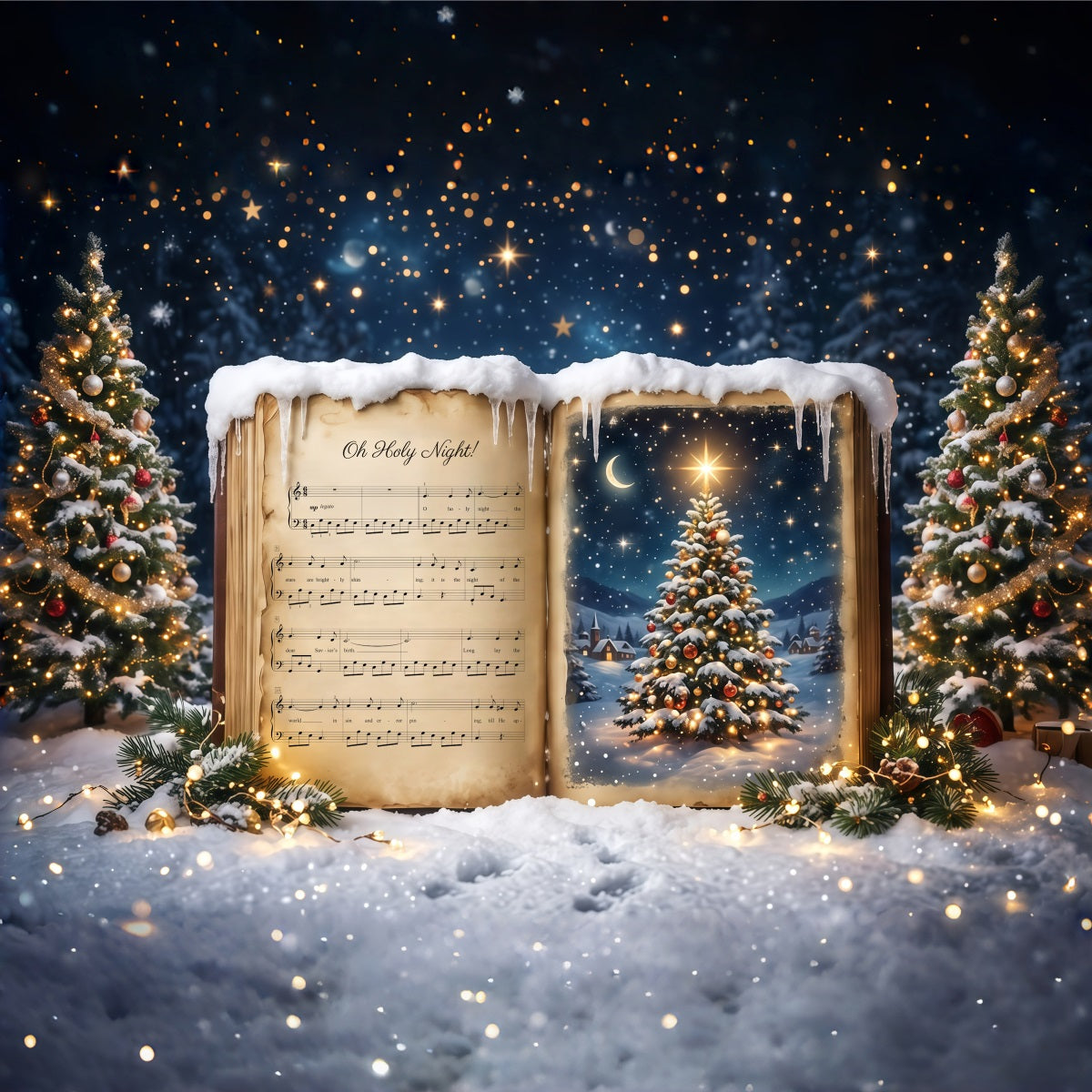 Fond Photo De Noël Joie Au Monde Chant De Noël RR610-13