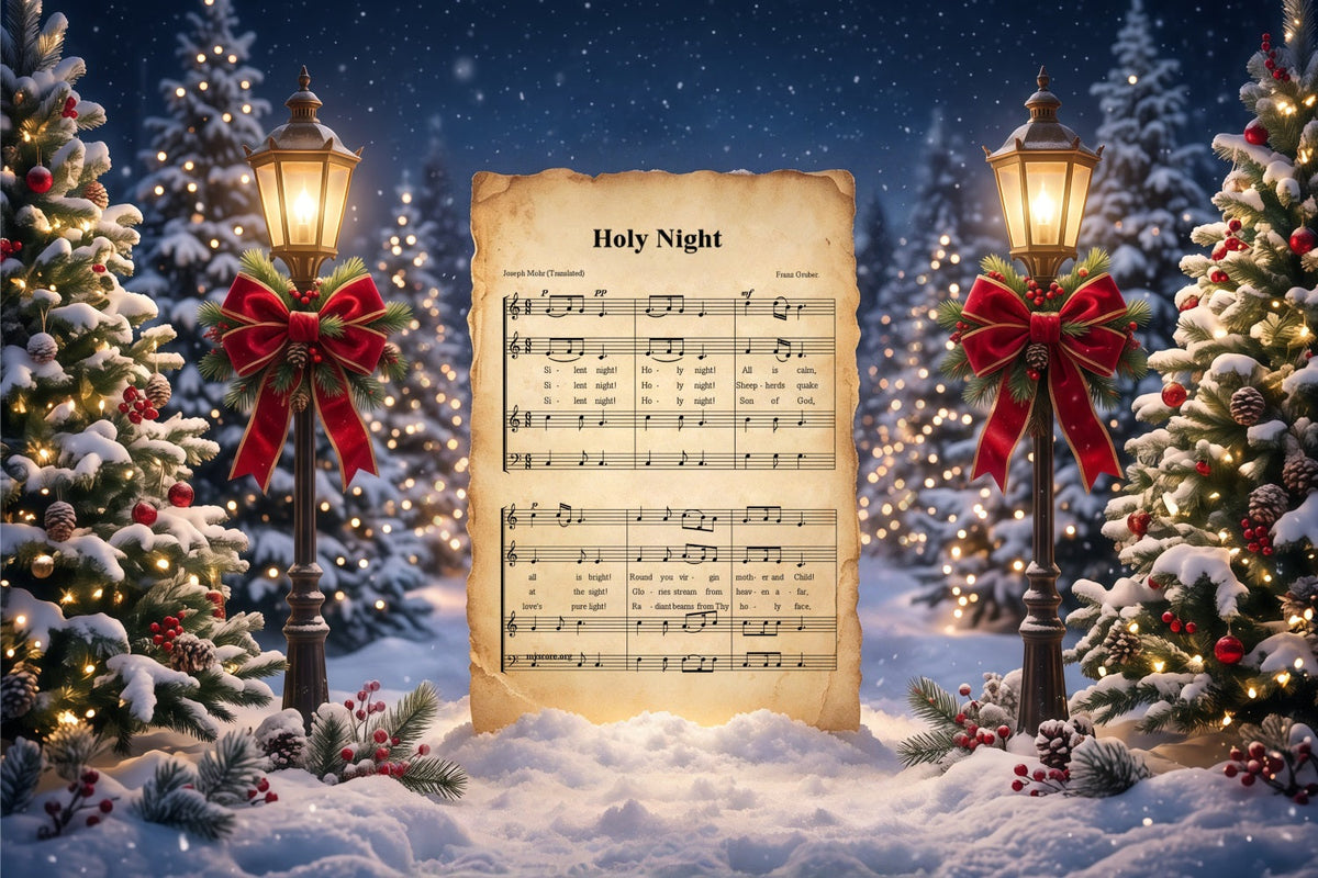 Fond De Noël Chant Sacré Partition Musicale RR610-167