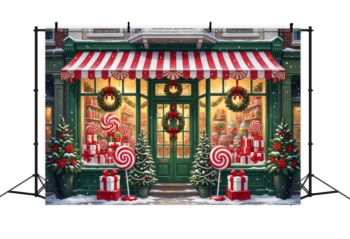 Fond De Noël Boutique Bonbons Sucettes RR610-70