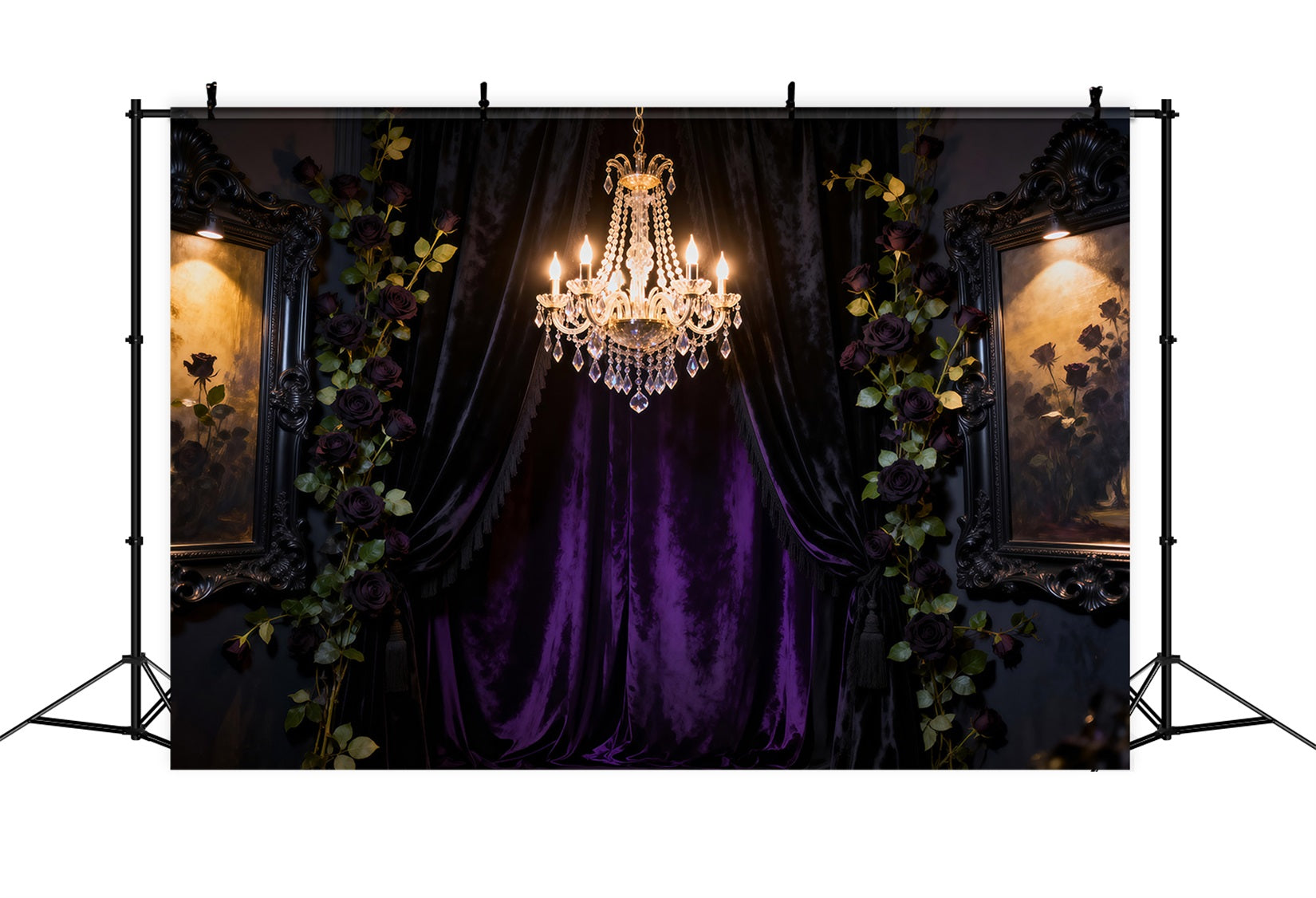 Fond Studio Boudoir Rideau Cristal Romance Sombre RR62-70