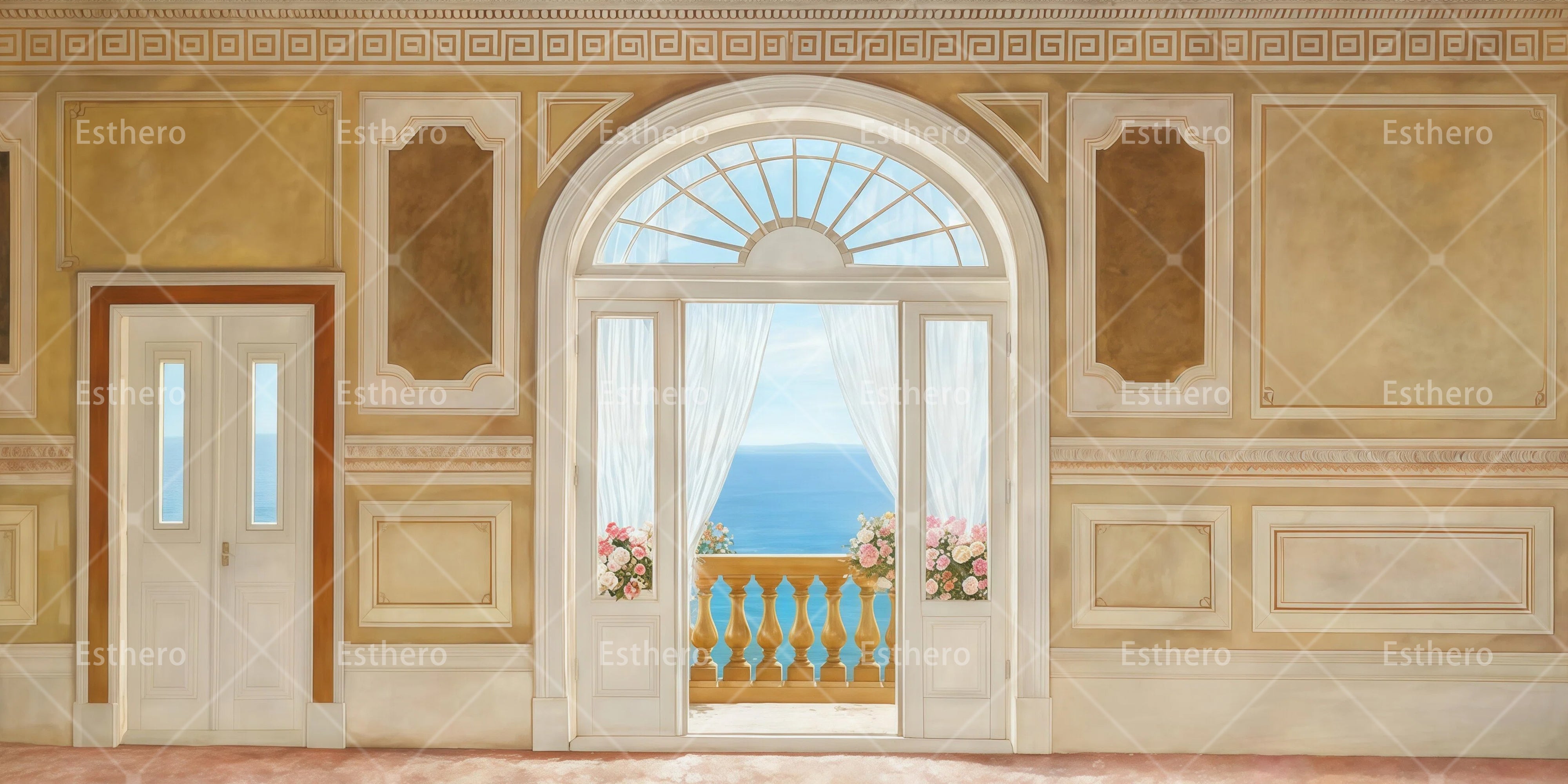 Toile de fond salon intérieur décor de théâtre RR65-T69