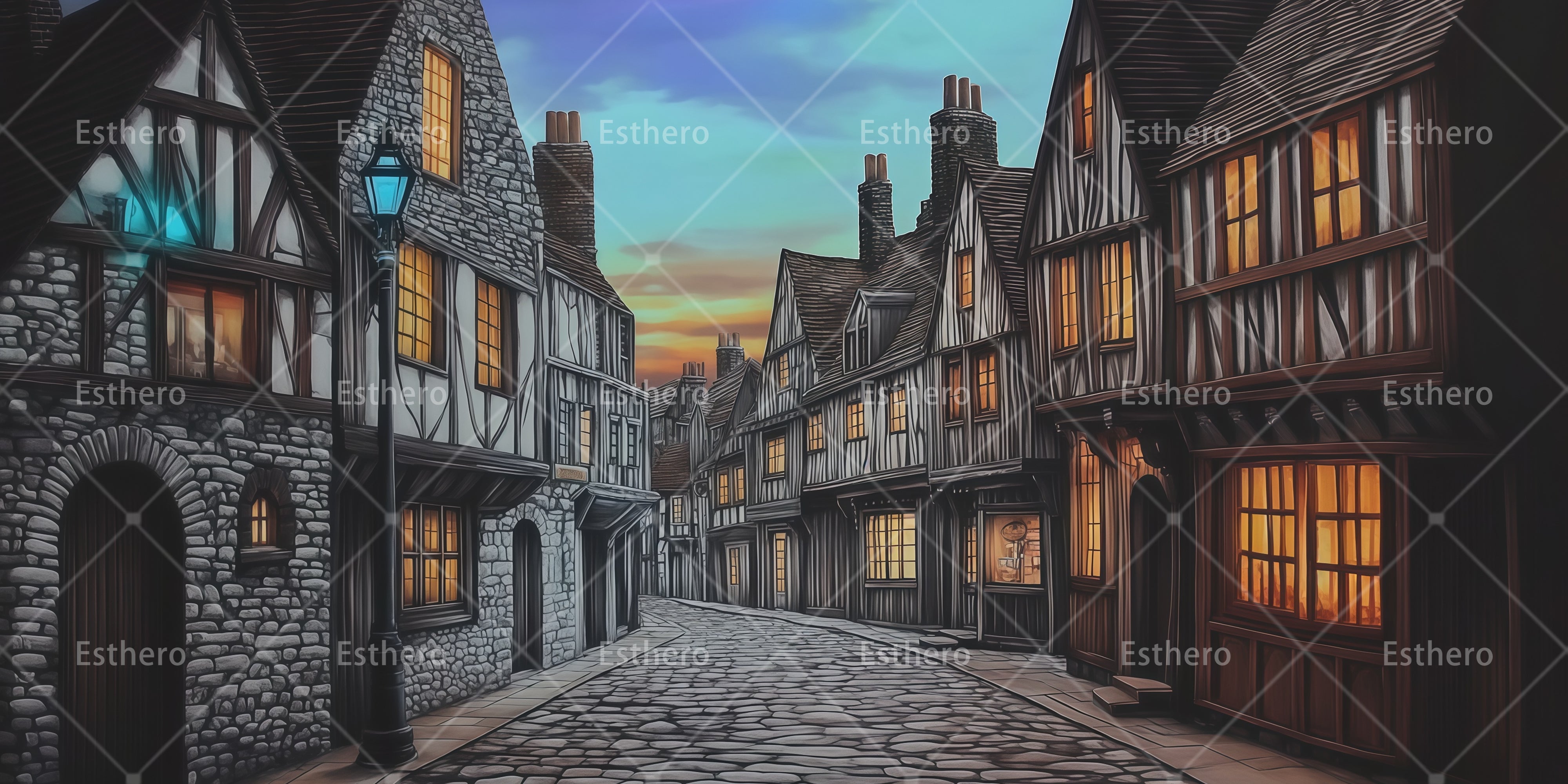 Décor de Scène Rues de la Ville pour Théâtre RR66-T32